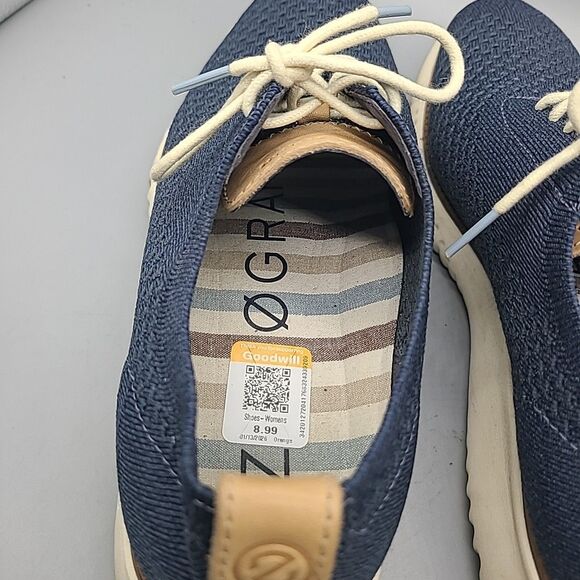 COLE HAAN Men’s Zero Grand Stitchlite Navy Blue Mesh Comfort Oxford Shoes Sz 8.5